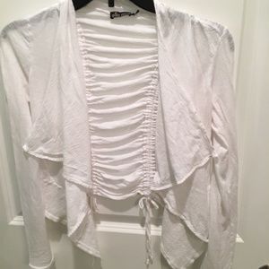 Ella Moss White Size Small Jacket High Low Hem. LS